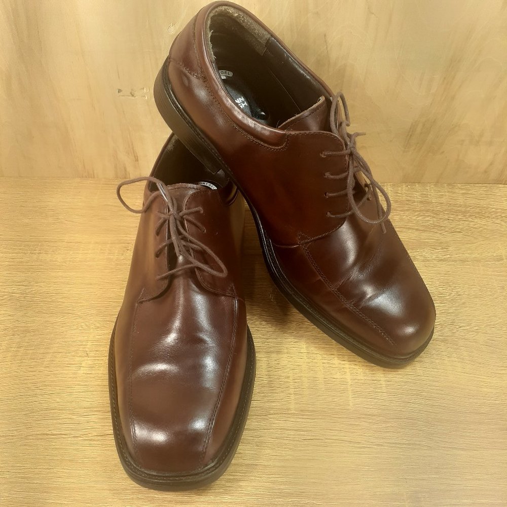 Nunn Bush Marcel Comfort Gel Bike Toe Brown Leather Oxford 83364-200 Men's 12M